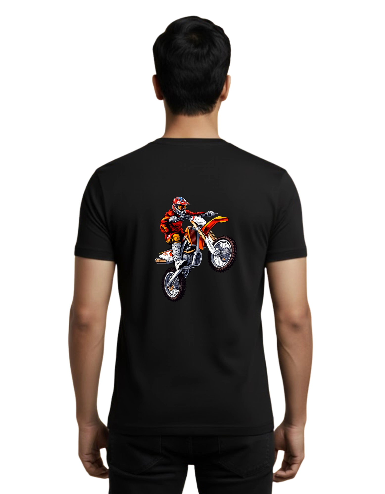 Rider Cotton Round Neck T-Shirt 180 GSM Black