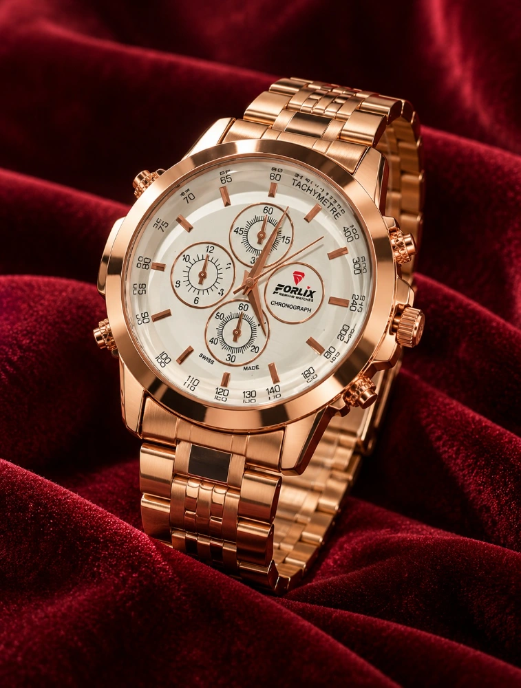 Rose Gold Classic Chronograph Watch
