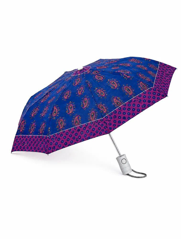 Royal Blue Summer Meadow Bloom Floral Compact Umbrella — bulk from ₹275