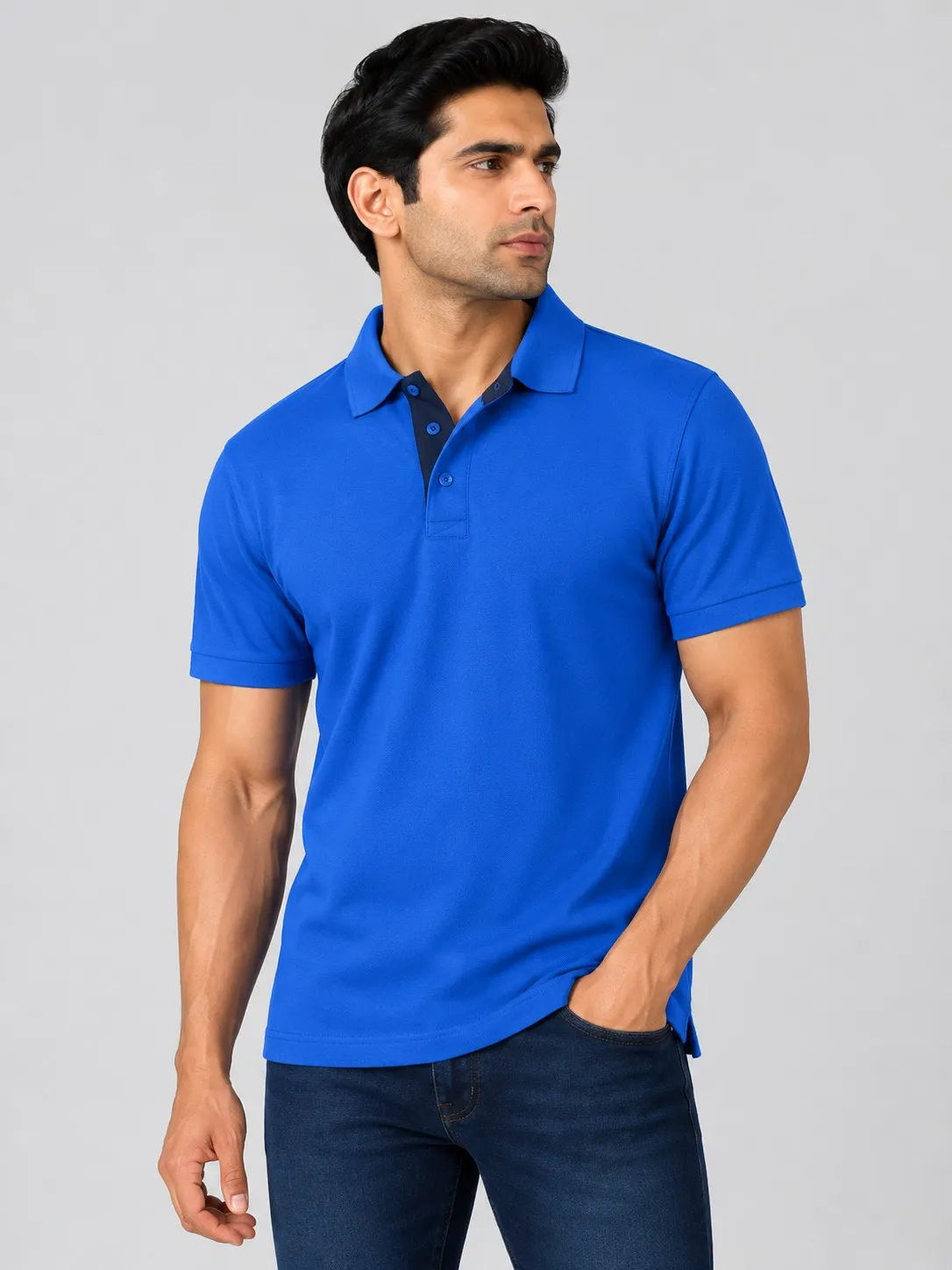 Royal Blue Mens AeroPiq Mars 210 GSM Polo TShirt