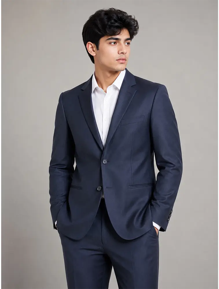 Royal Blue Mens Premium Lycra Blazer 
