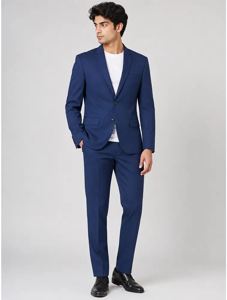 Royal Blue Mens Premium Lycra Blazer 