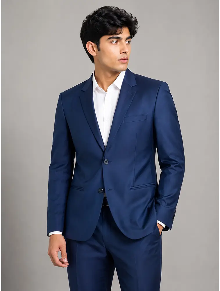 Royal Blue Mens Premium Lycra Blazer 