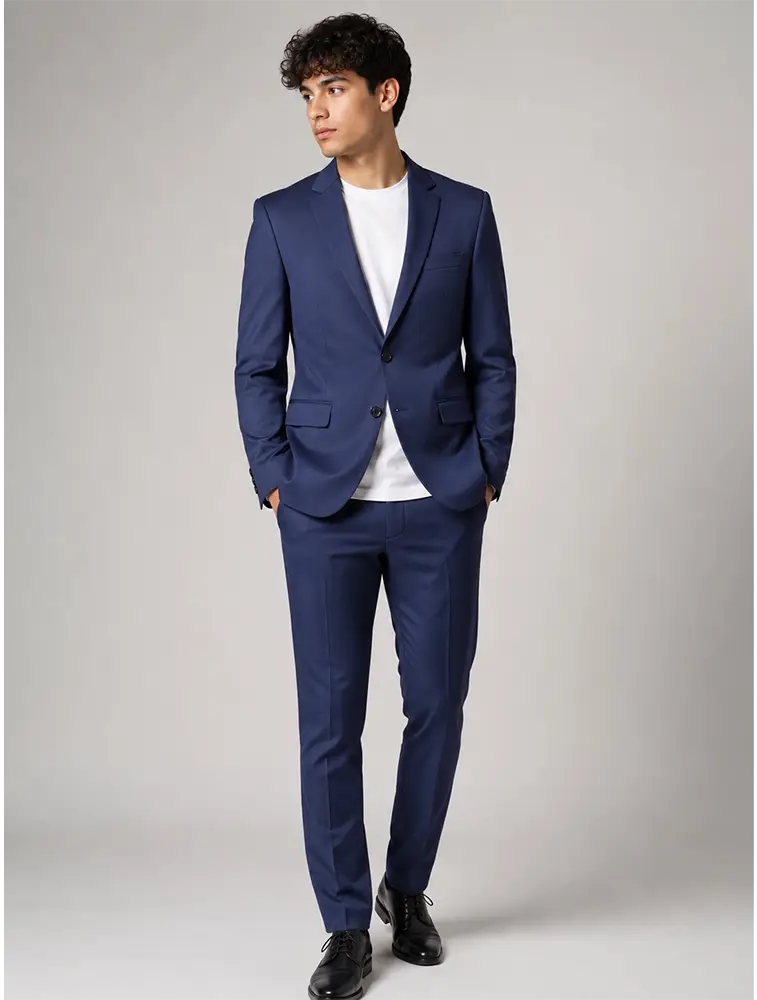Royal Blue Mens Premium Lycra Blazer 