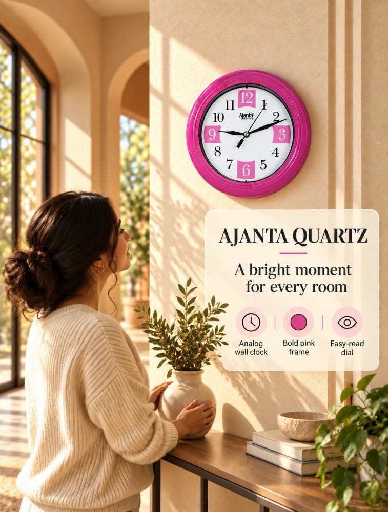 Royal Pink Ajanta Evermark Wall Clock 2187