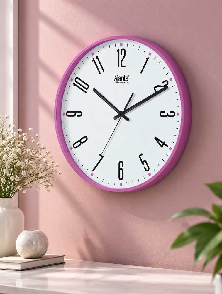 Royal Pink Ajanta Round Opulence Wall Clock 9067