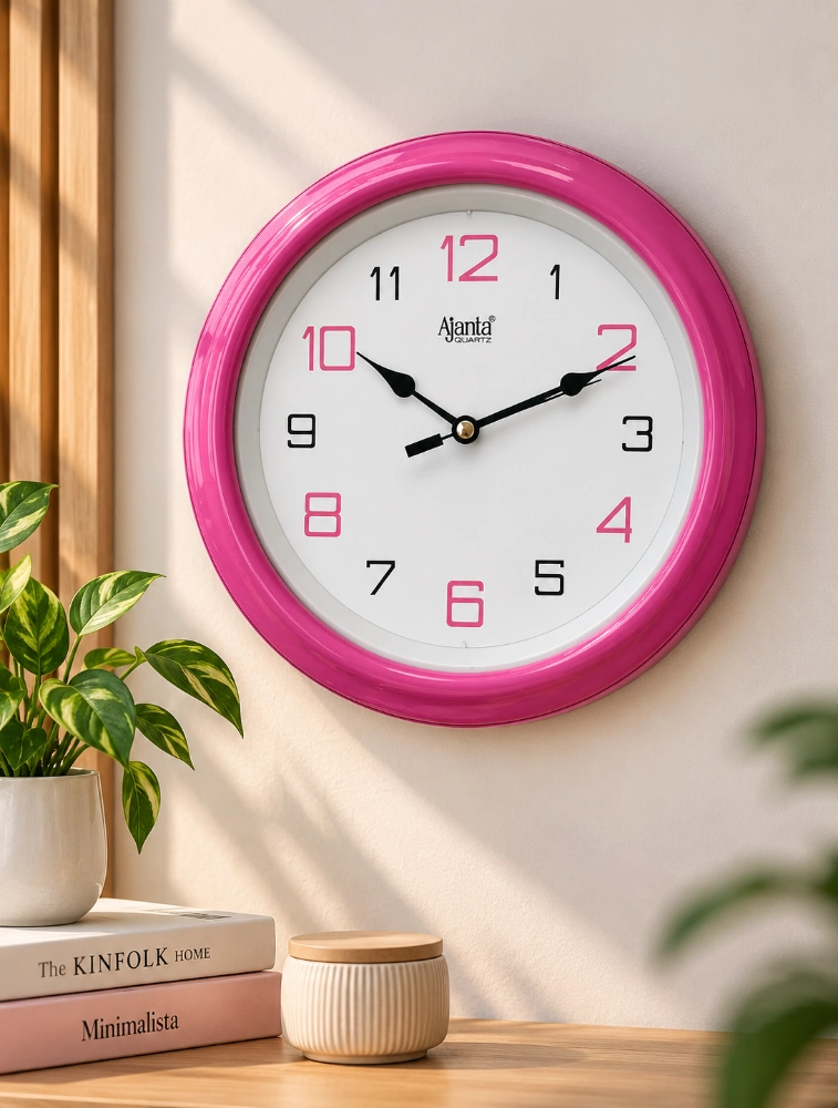 Royal Pink Ajanta Royal Round Wall Clock 2147