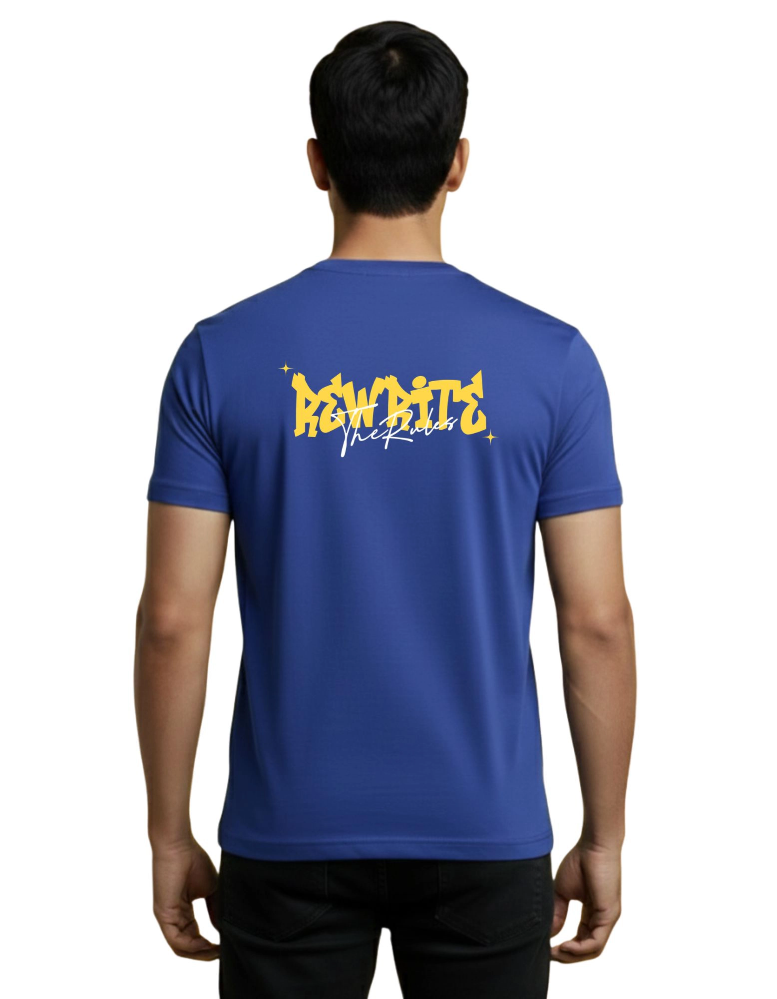 Rule The Streets Cotton Round Neck T-Shirt 180 GSM Royal Blue