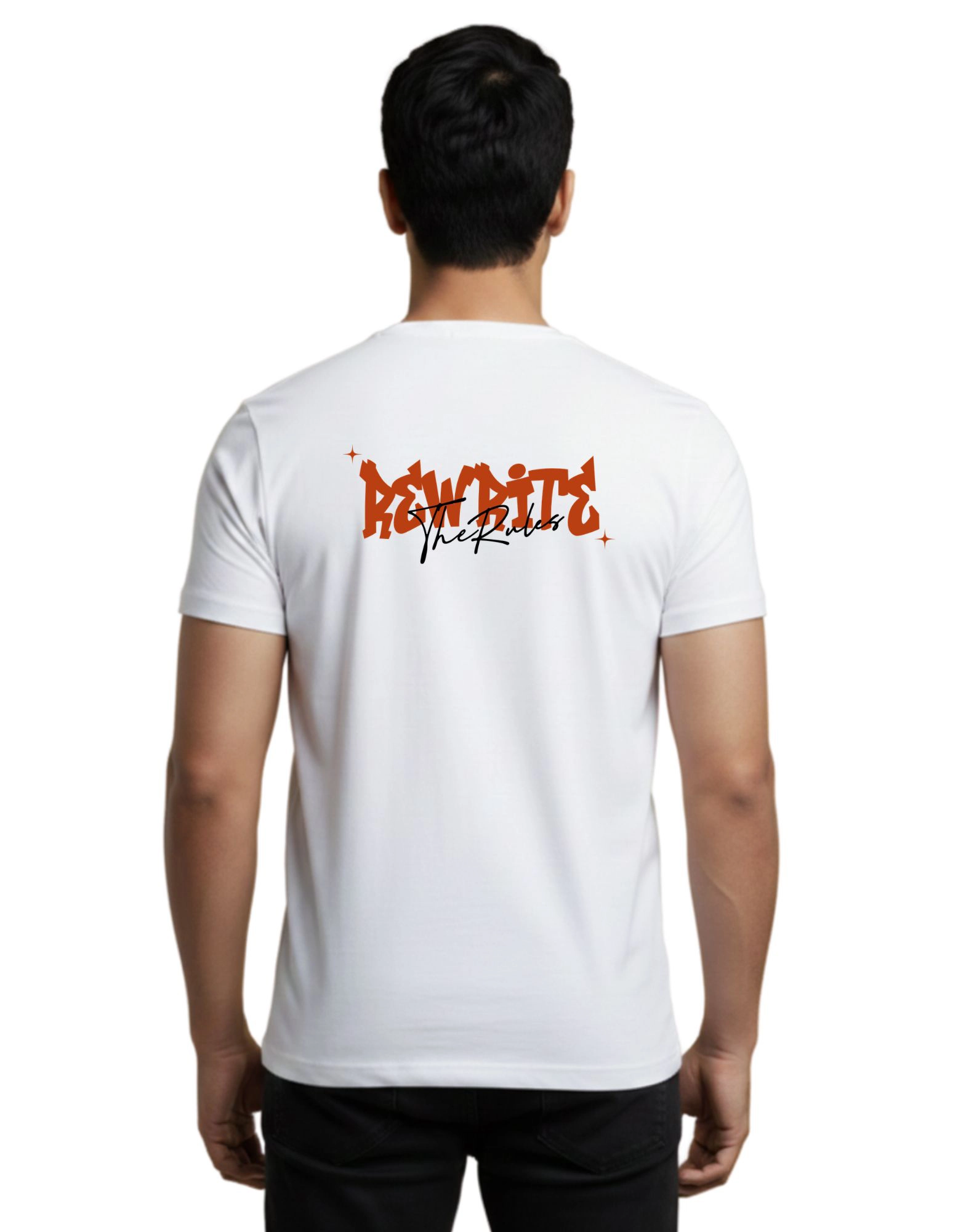 Rule The Streets Cotton Round Neck T-Shirt 180 GSM White