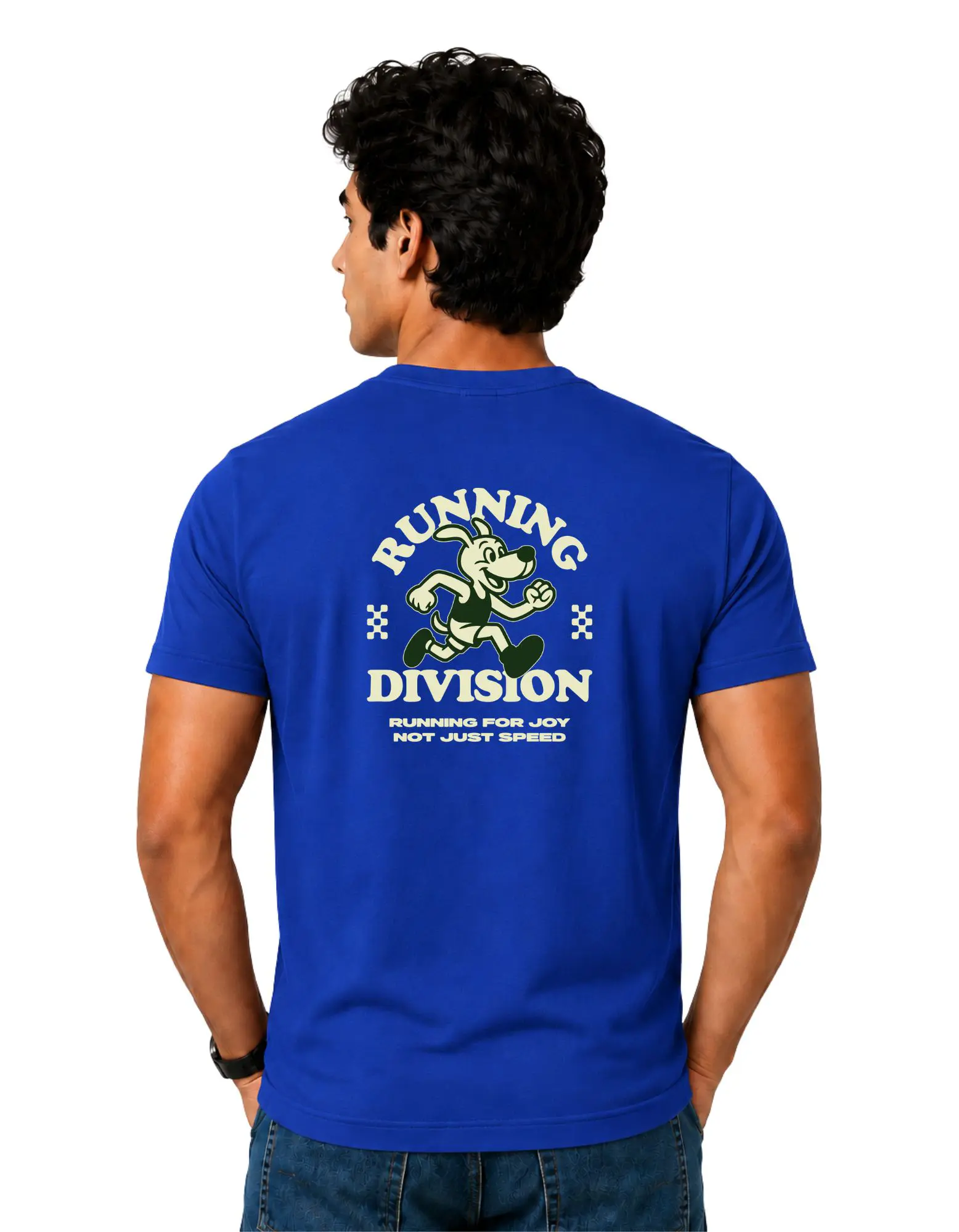 Running Division Cotton Round Neck T-Shirt 180 GSM Royal Blue