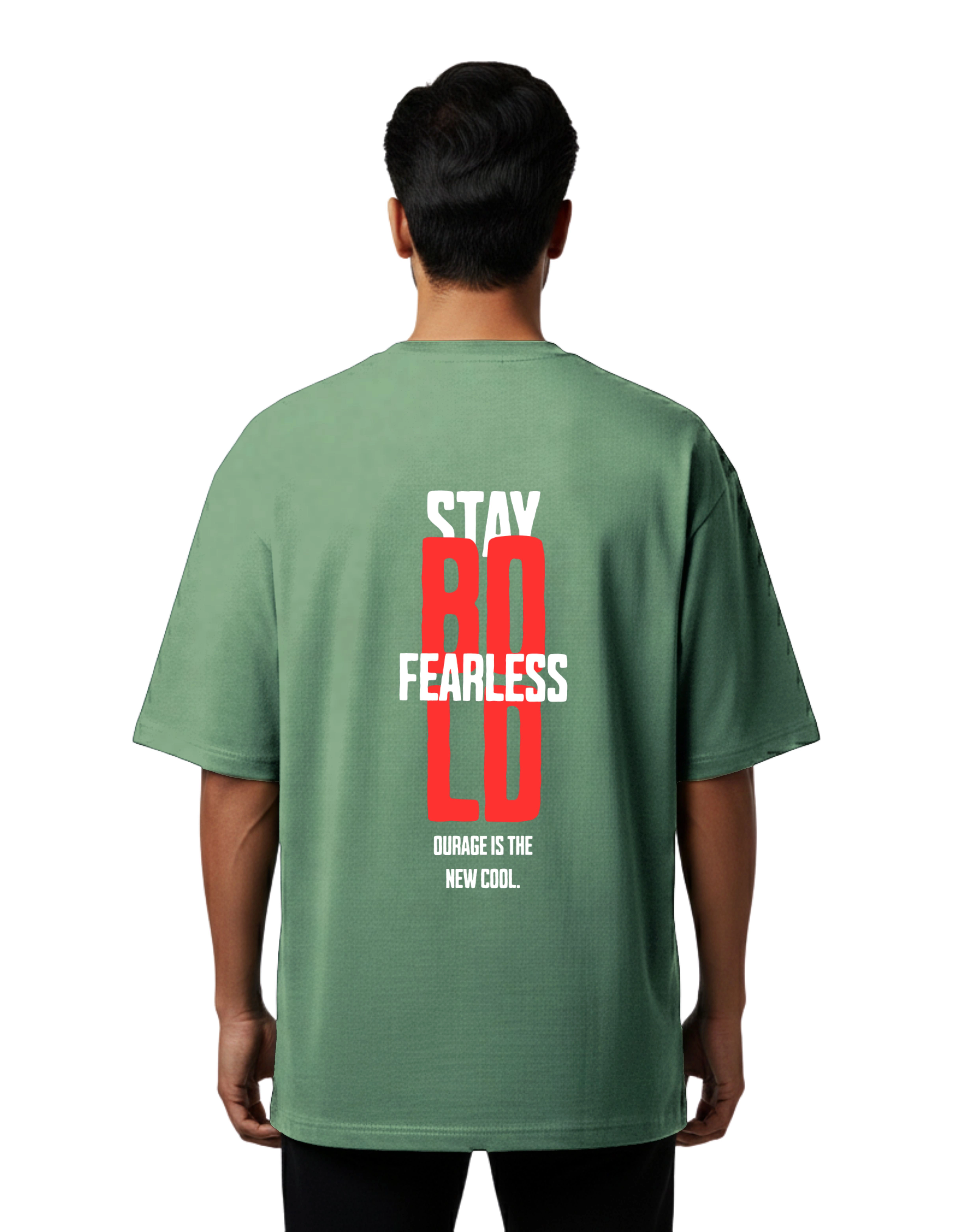 Ruthless Oversized Cotton French Terry T-Shirt 240 GSM D Green