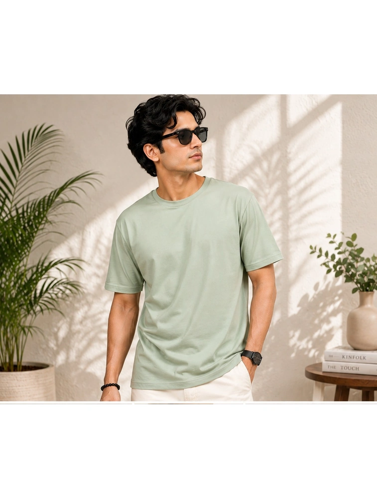 Sage Green Classic Men Oversized T Shirt