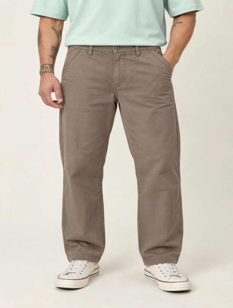 Sand Beige Mens Classic Fit Chino