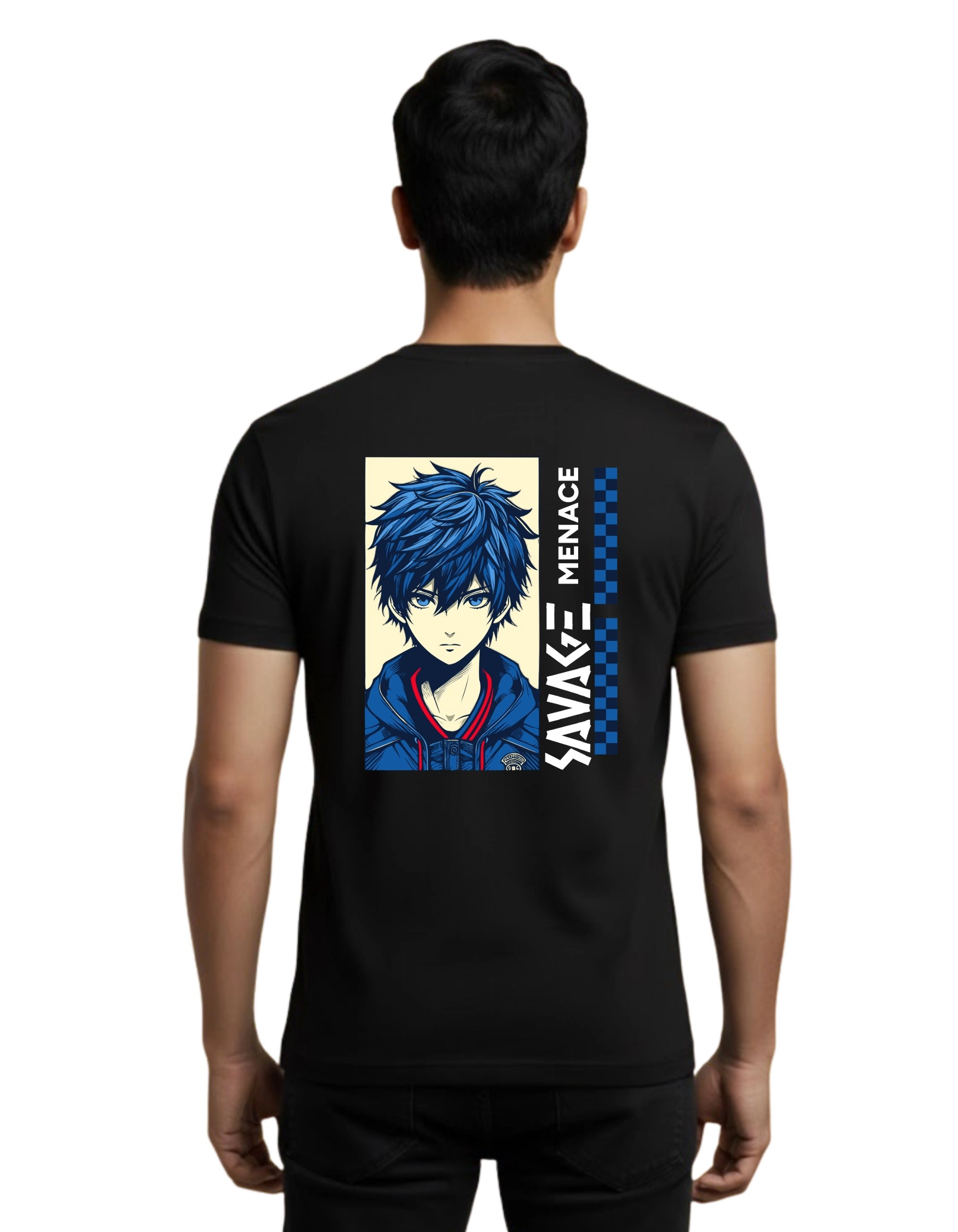 Savage Menace Cotton Round Neck T-Shirt 180 GSM Black