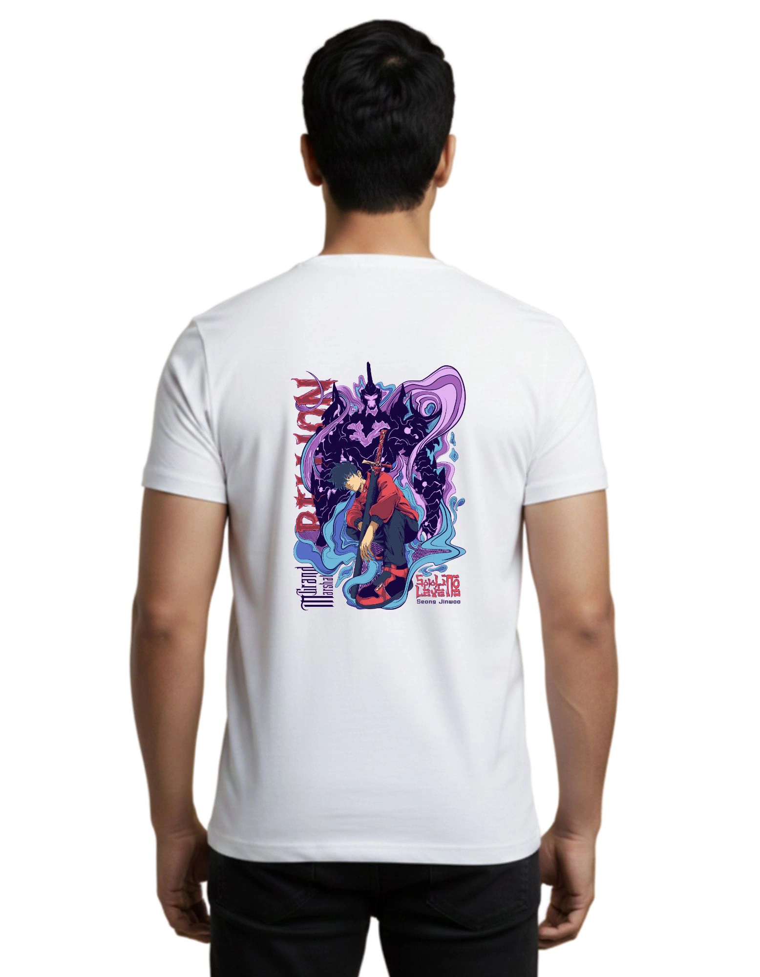 Seong Jinwoo Cotton Round Neck T-Shirt 180 GSM White