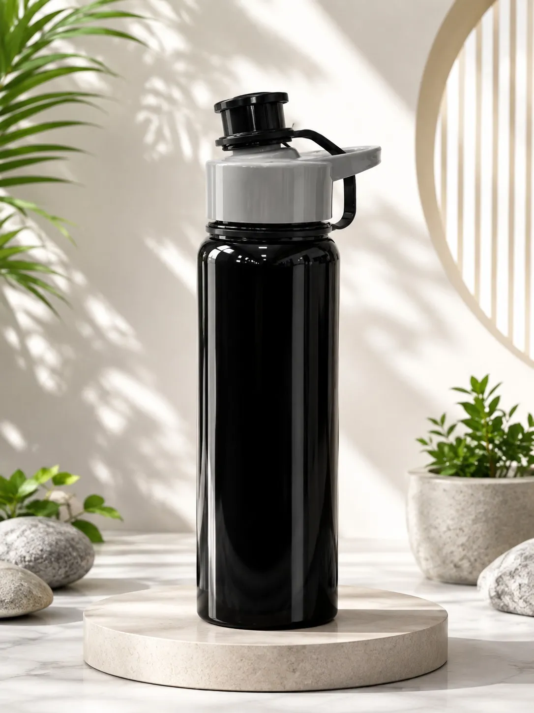 Sewad Black Premium Flip Top Sports Water Bottle