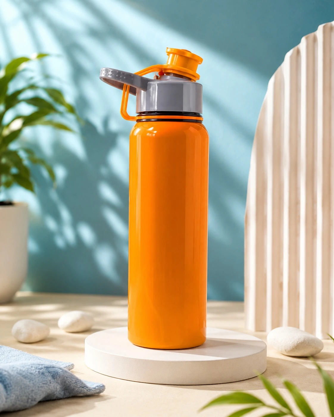 Sewad Orange Premium Flip Top Sports Water Bottle