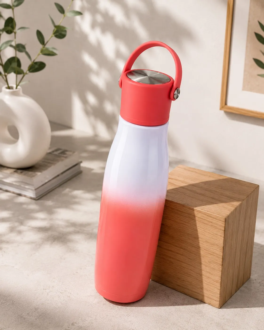 Sewad Peach Premium Dual Colors Gradient Insulated Stainless Steel Water Bottle