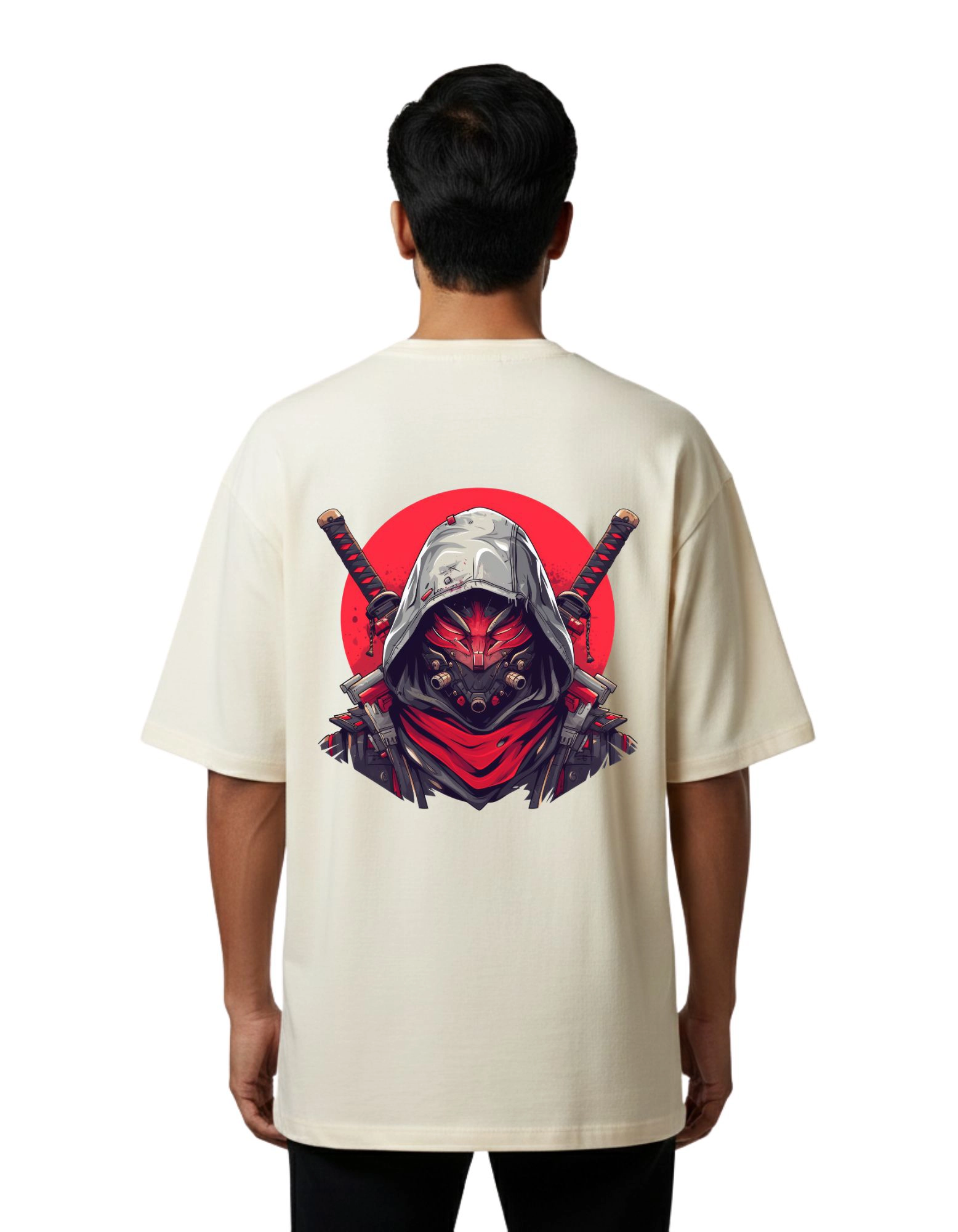 Shadow Samurai Oversized French Terry 240 GSM T-Shirt Beige