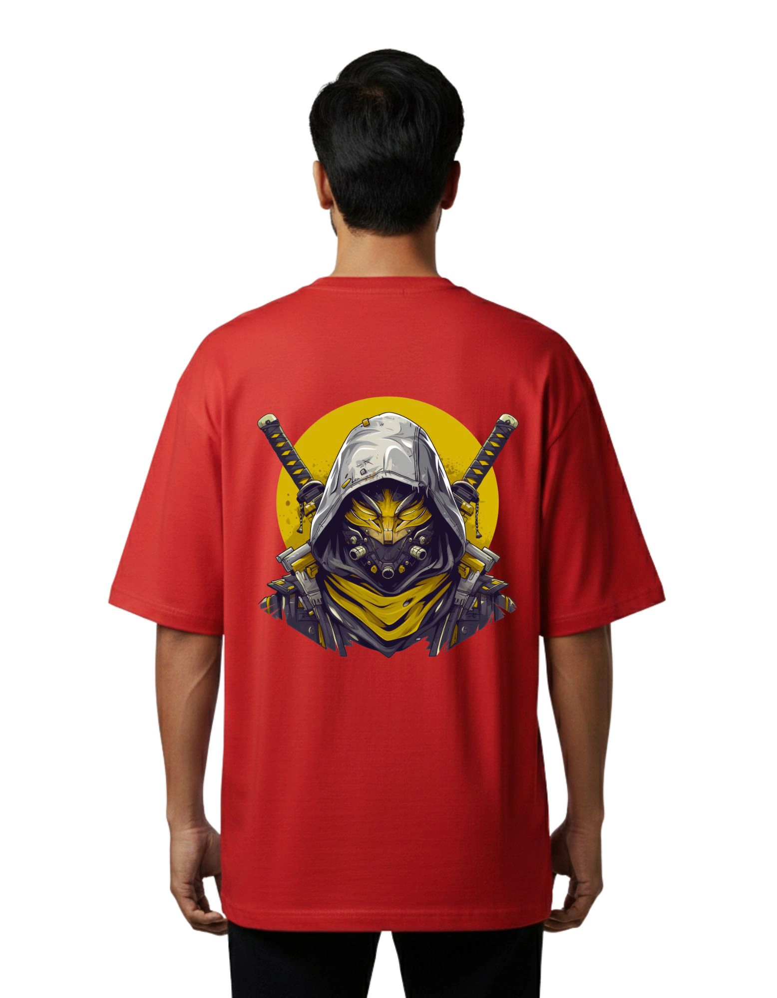 Shadow Samurai Oversized French Terry 240 GSM T-Shirt Red