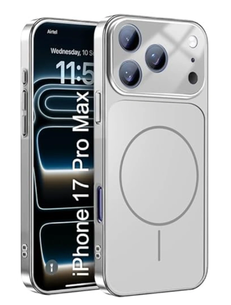 Silver Poly Carbonate Converter Case for iPhone 17 Pro Max
