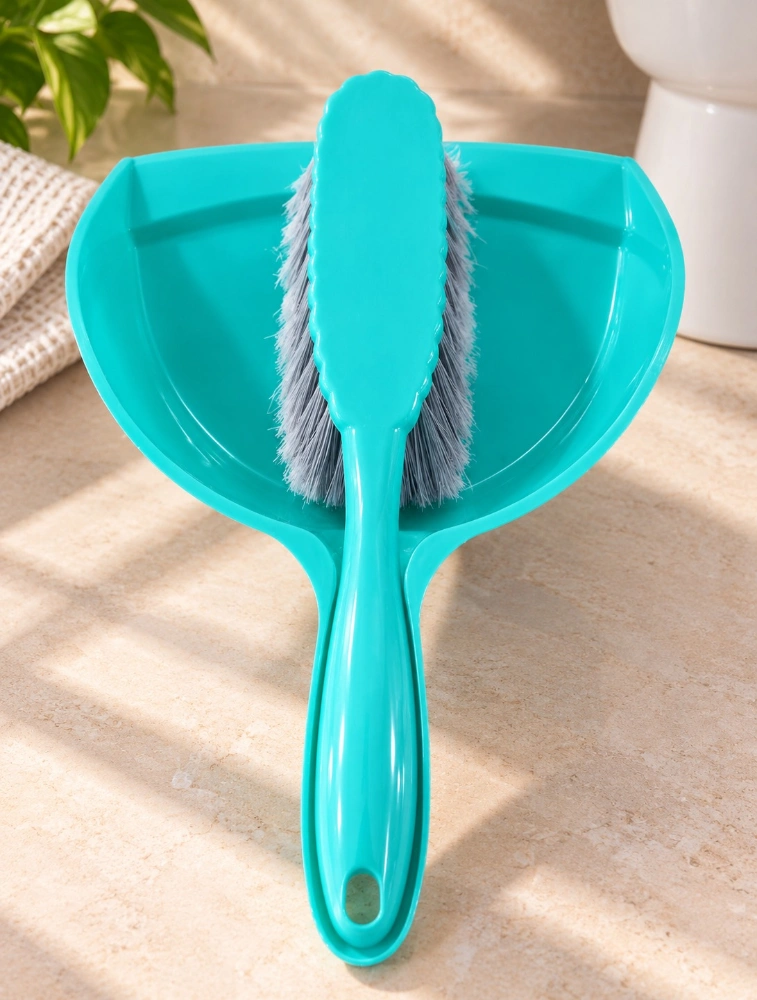 Sky Blue Dustpan with Brush Multi Purpose Combo Set   