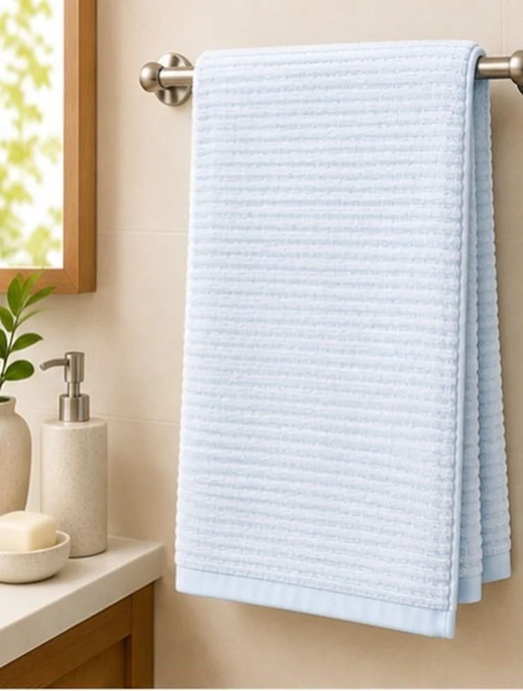 Sky Blue Habitude Microfier SoftNest Premium Bath Towel