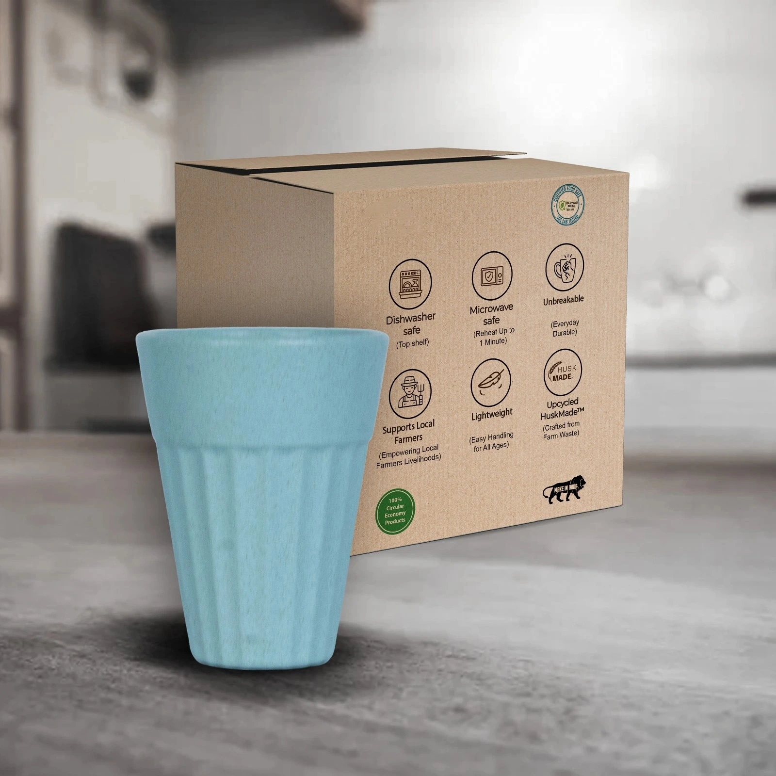 Aqua HuskChai Cup(Pack of 4)
