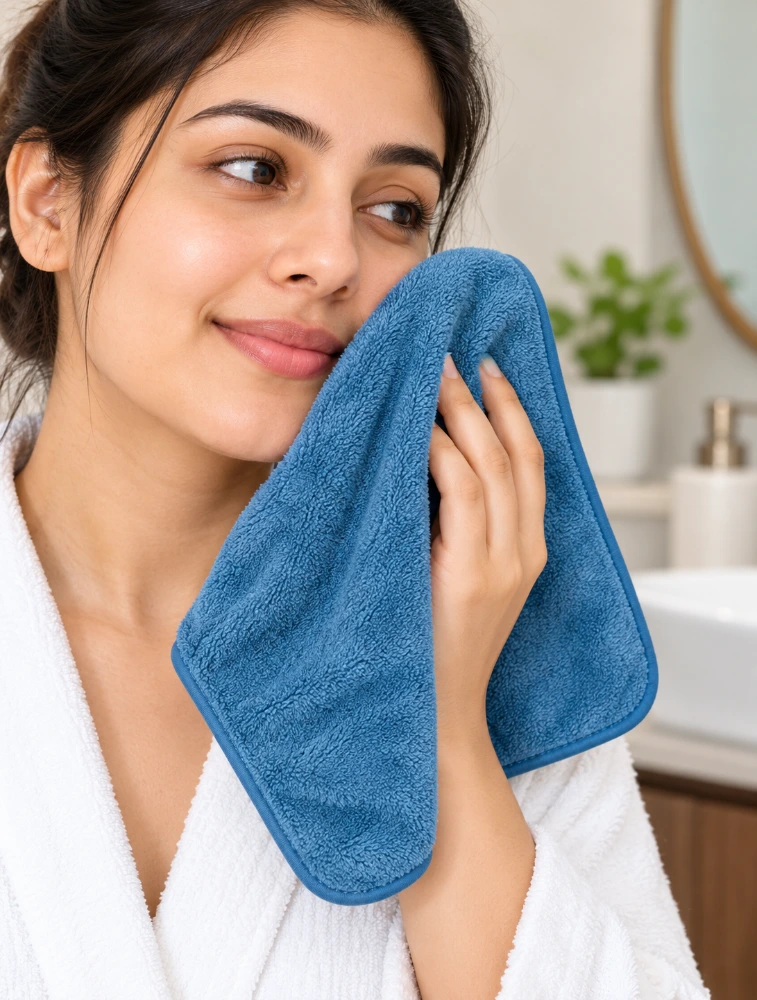 Slate Blue Habitude Microfiber Premium Face Towel