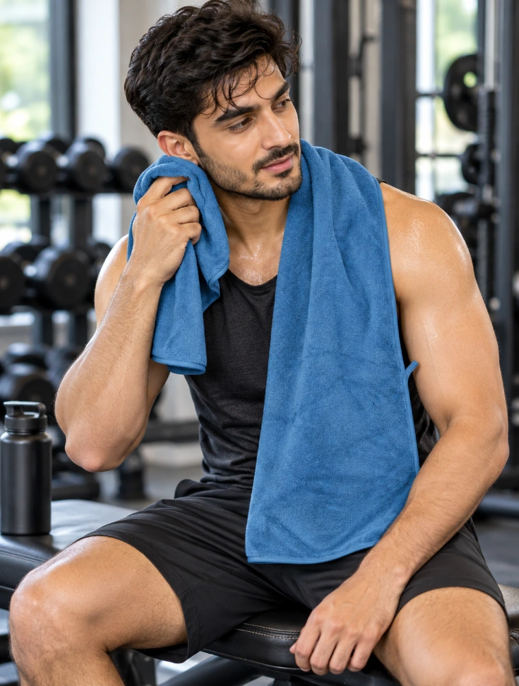 JOTHAM THREADS - Slate Blue Habitude Microfiber Premium Gym Towel
