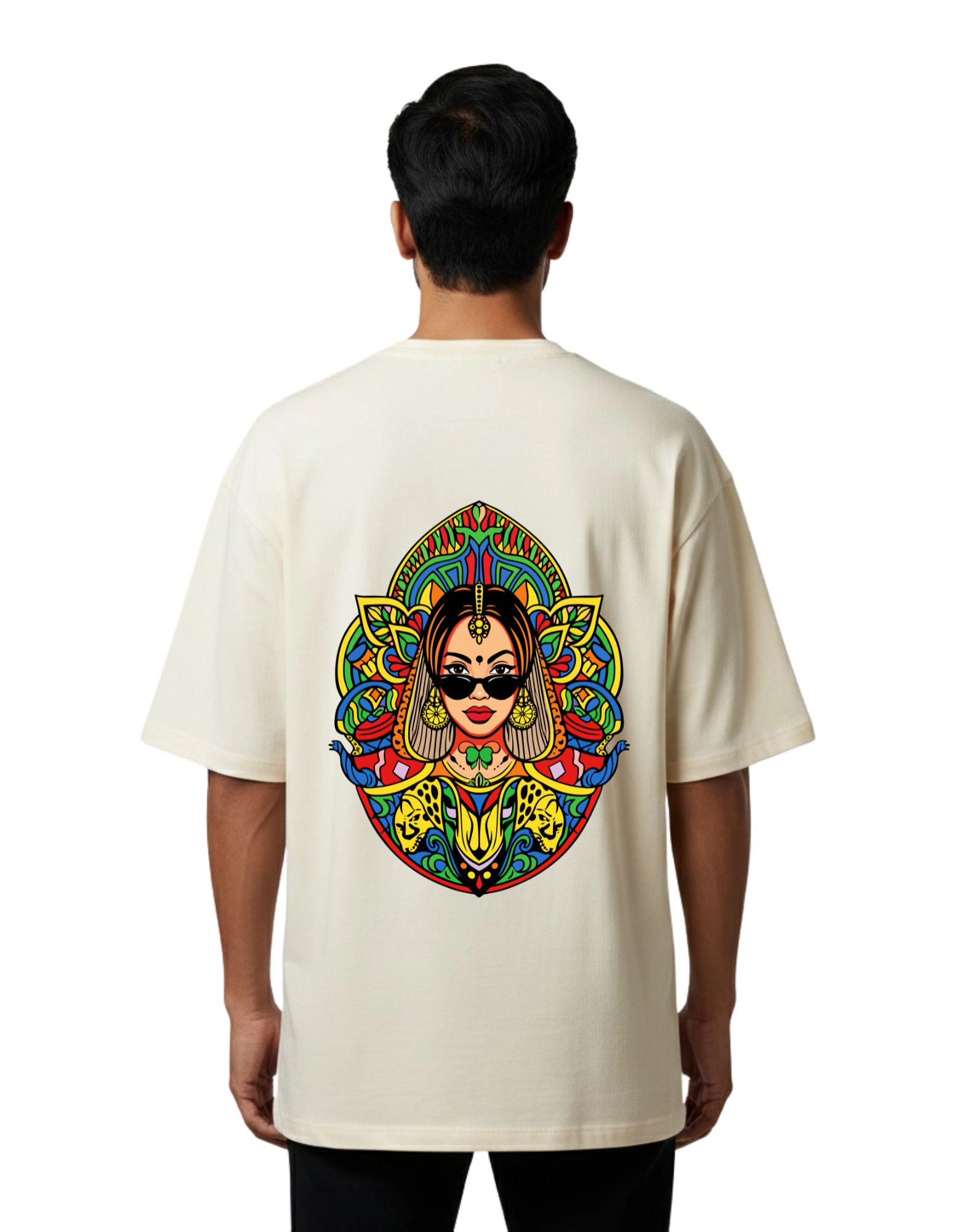 Soul Oversized Cotton French Terry T-Shirt 240 GSM Beige