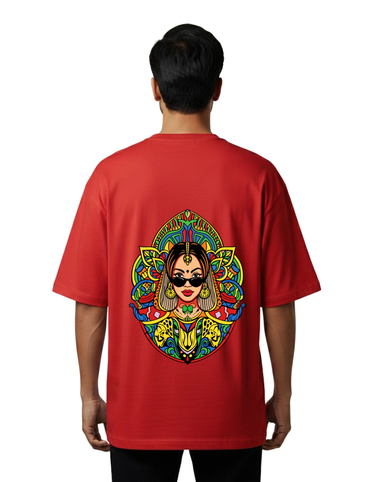 Soul Oversized Cotton French Terry T-Shirt 240 GSM Red