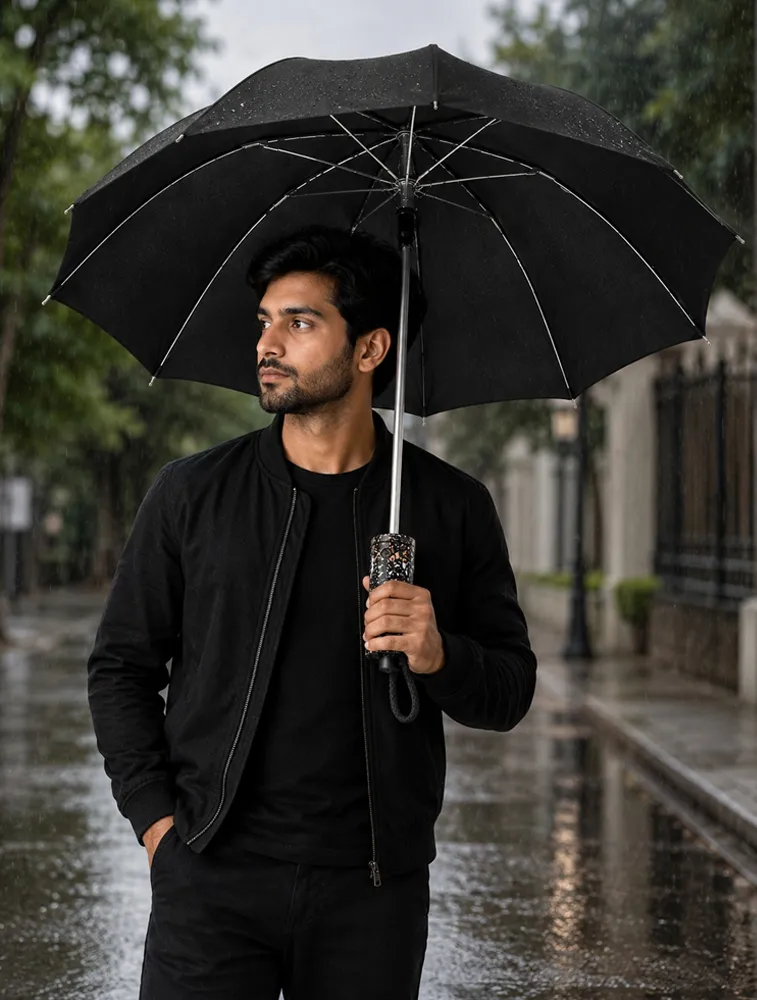 Speckled Finished Holder Noir Grip Compact Umbrella — bulk from ₹219