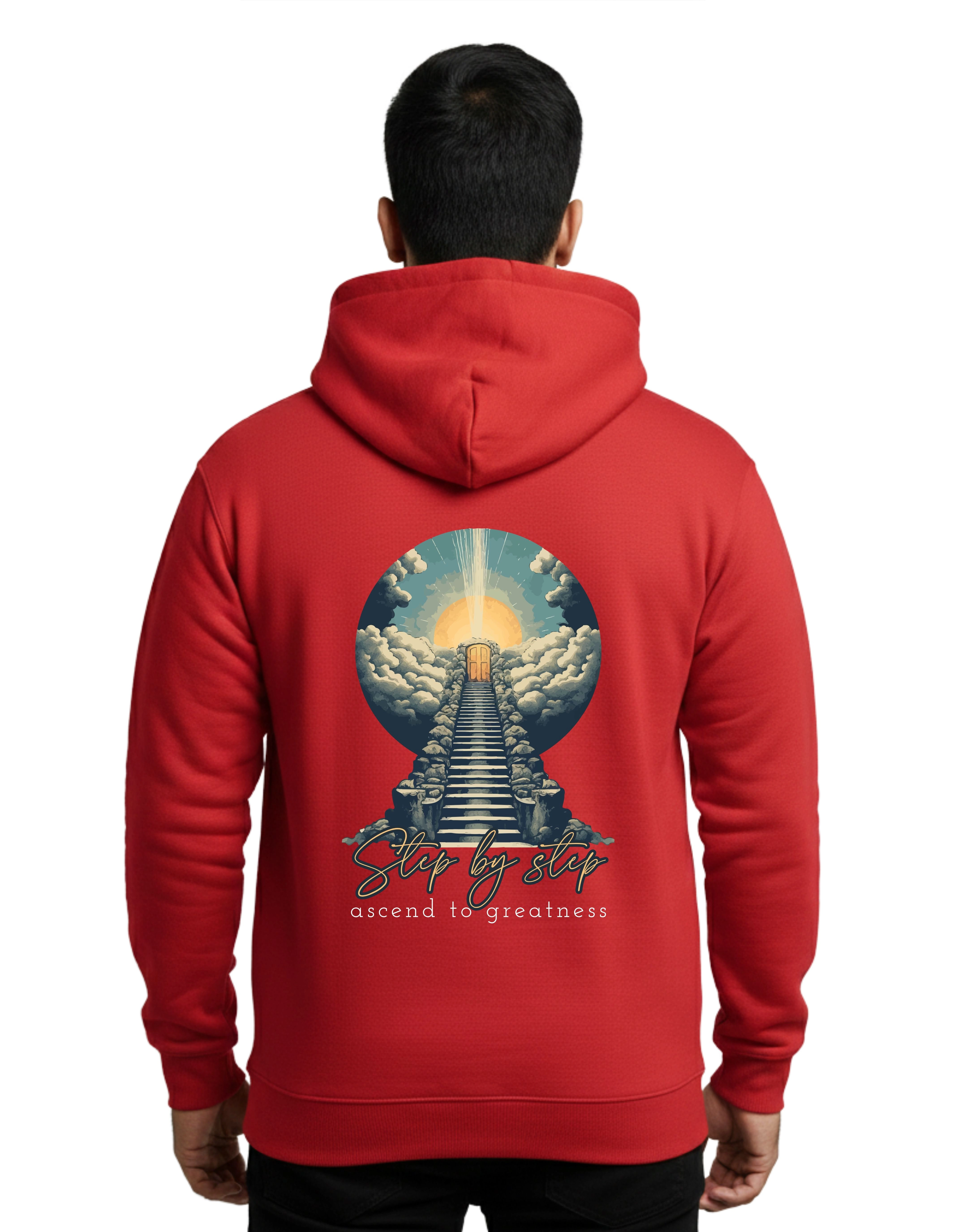 Step By Step Cotton Hoodie Without Zipper 300 GSM Red