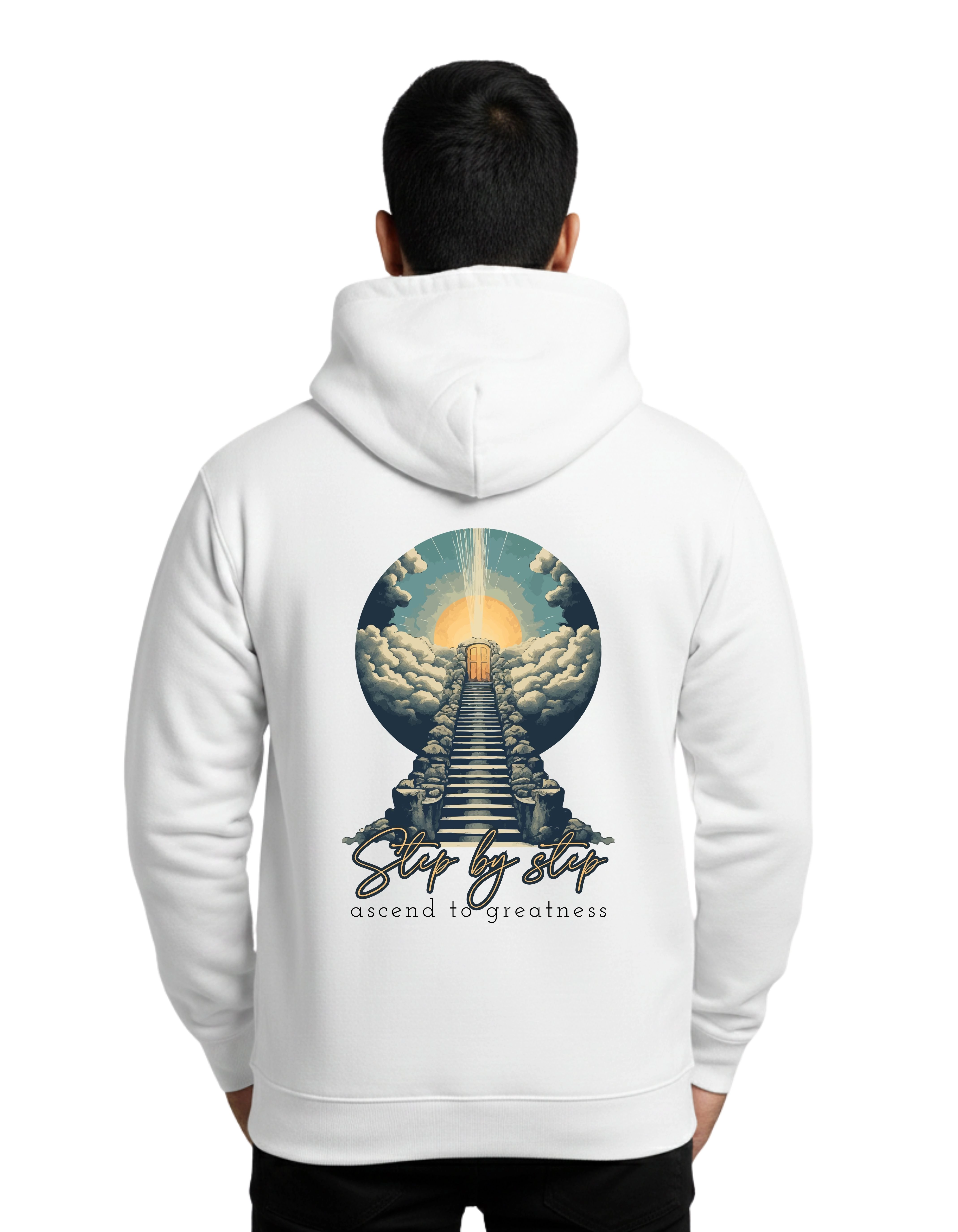 Step By Step Cotton Hoodie Without Zipper 300 GSM White