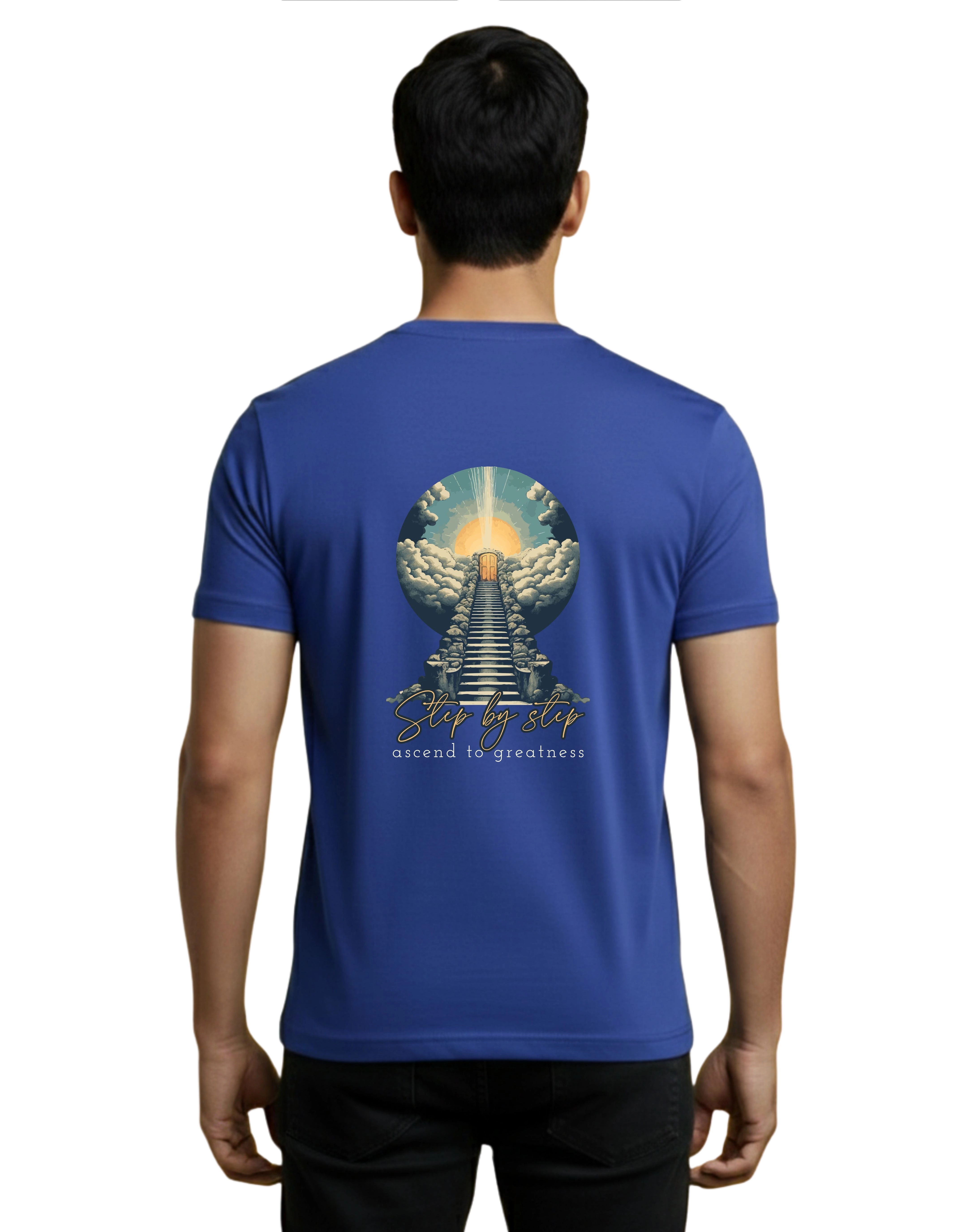 Step By Step Cotton Round Neck T-Shirt 180 GSM Royal Blue