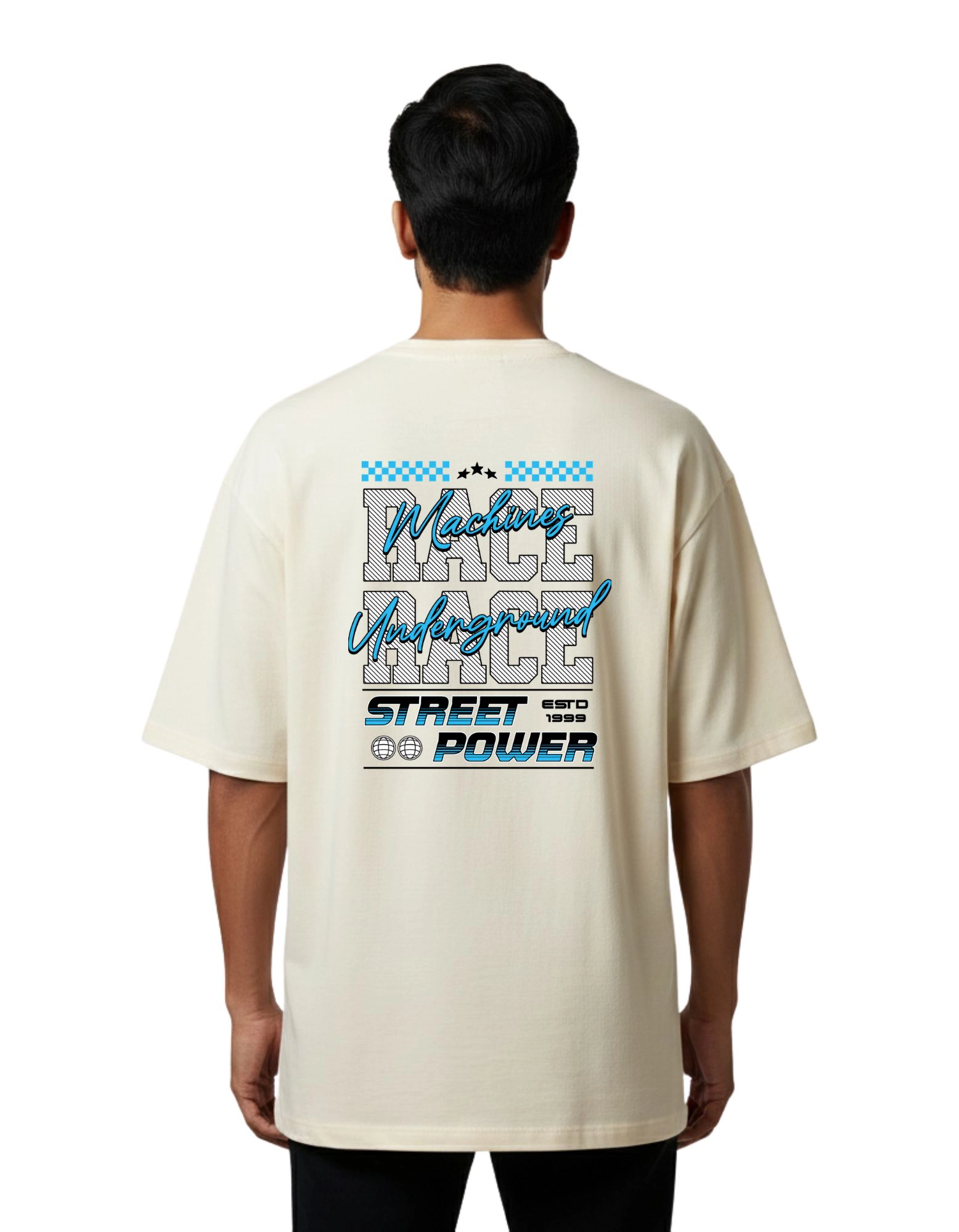 Street Power Oversize Cotton French Terry T-Shirt 240 GSM Beige