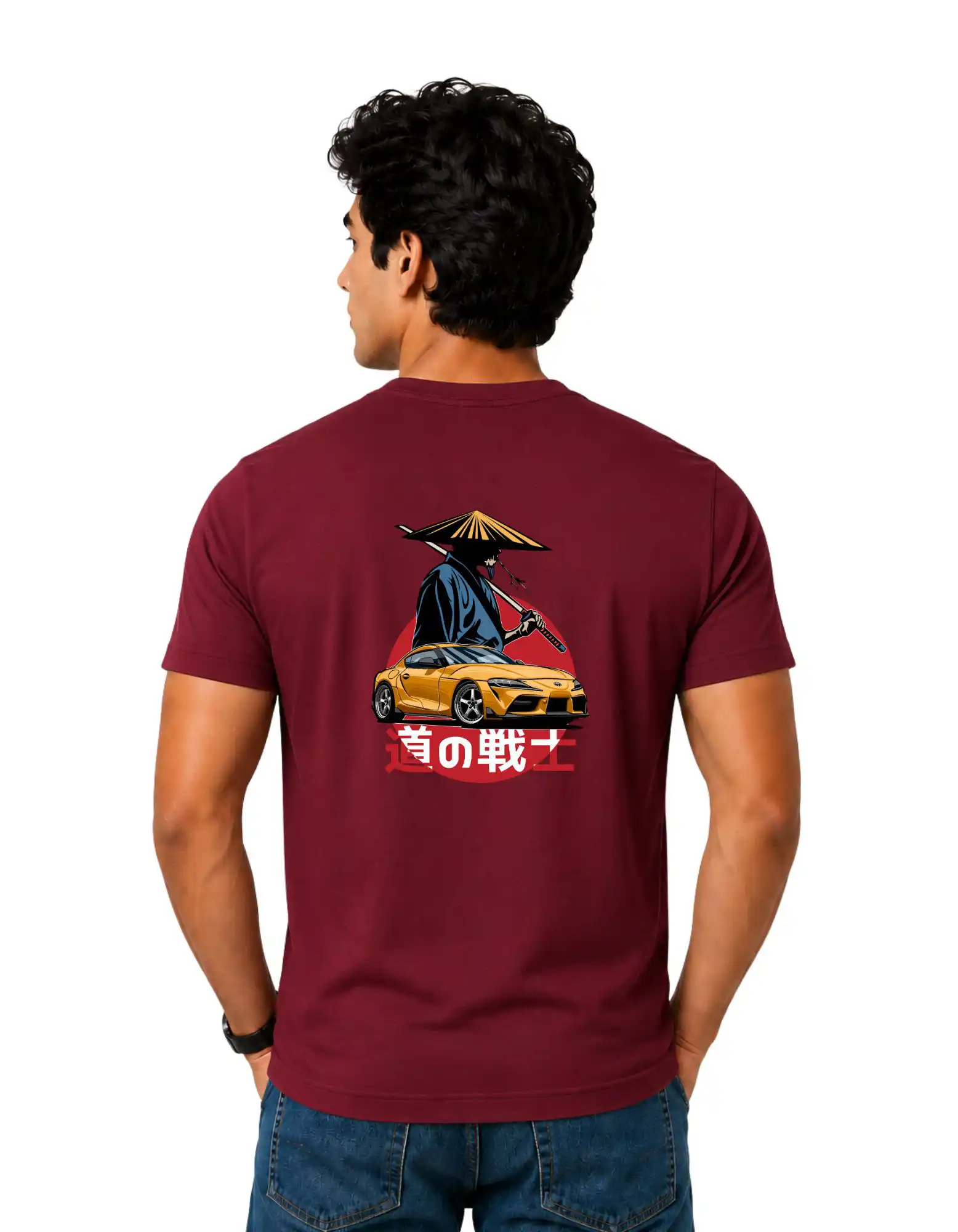 Supra Samurai Cotton Round Neck T-Shirt 180 GSM Maroon