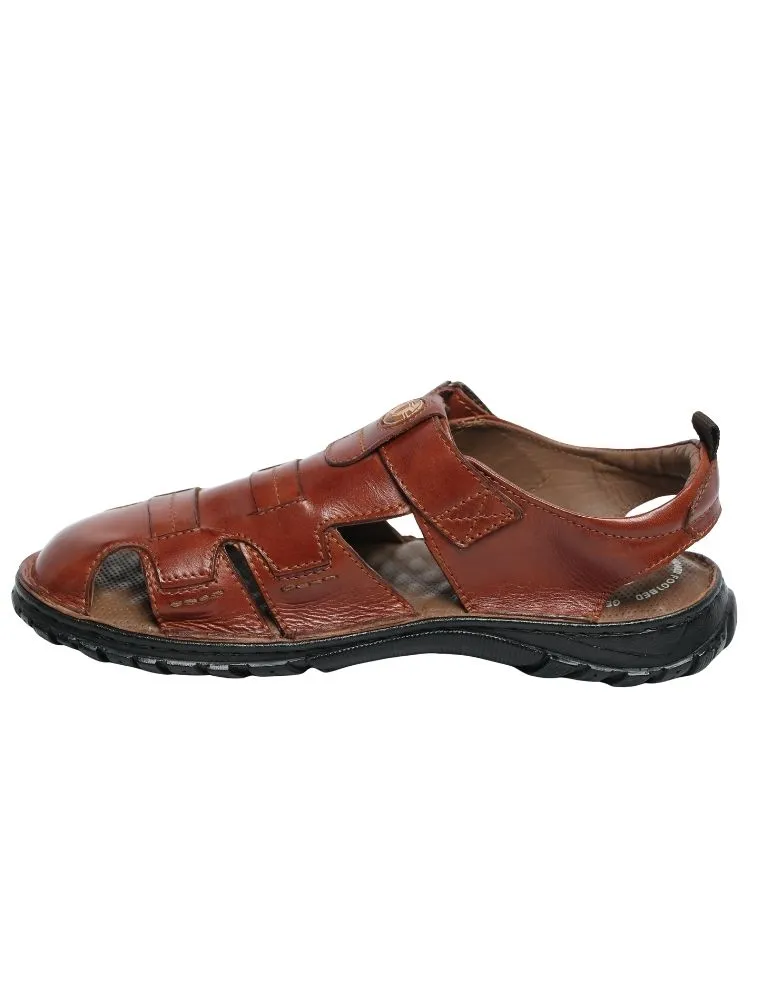 Tan Hans Stitchdown Genuine Leather Sandals