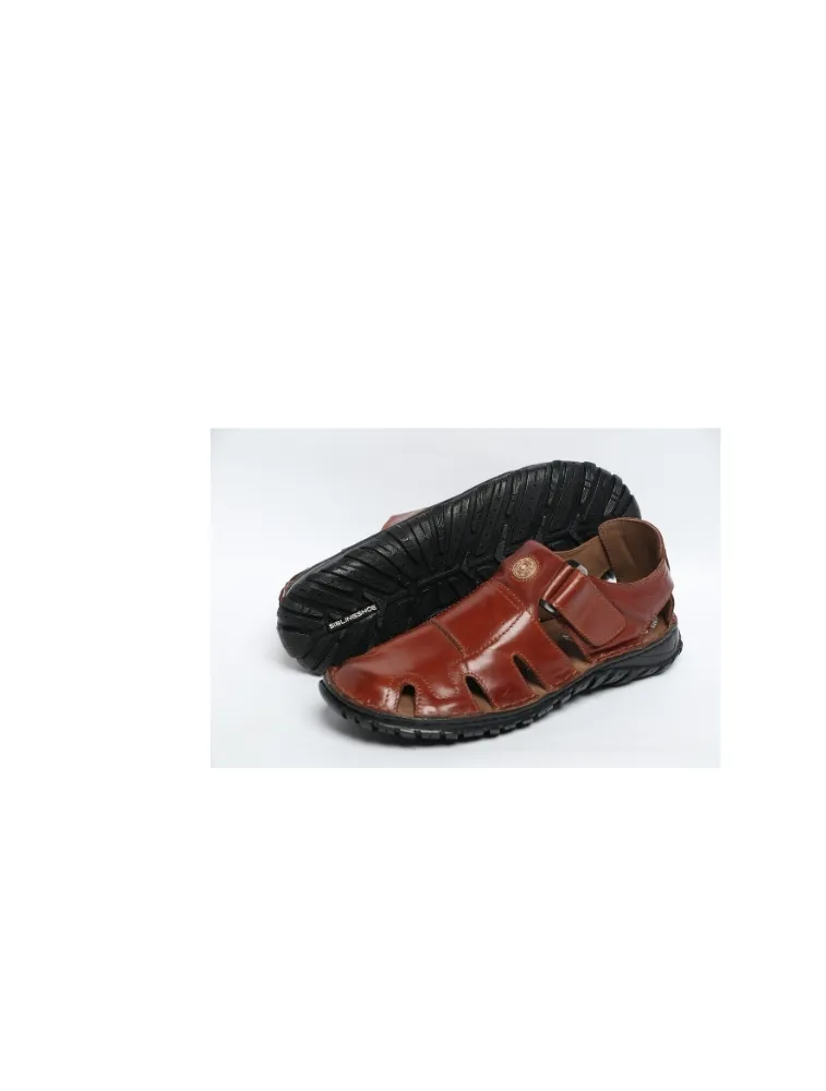 Tan William Stitchdown Genuine Leather Sandals