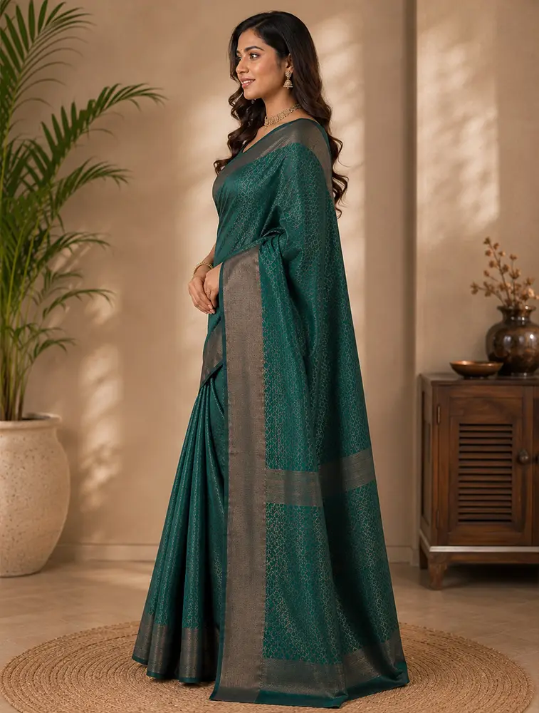 Teal  Womens Poonam Special Designer Sarees