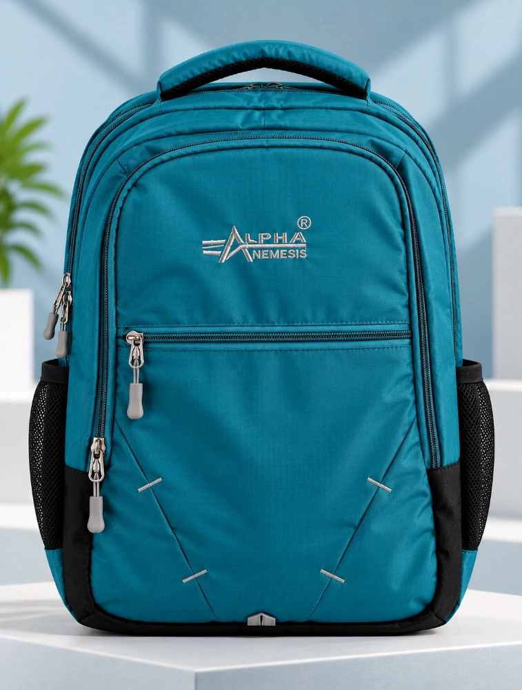 Teal Blue Alpha Nemesis Multi Compartment School Backpack