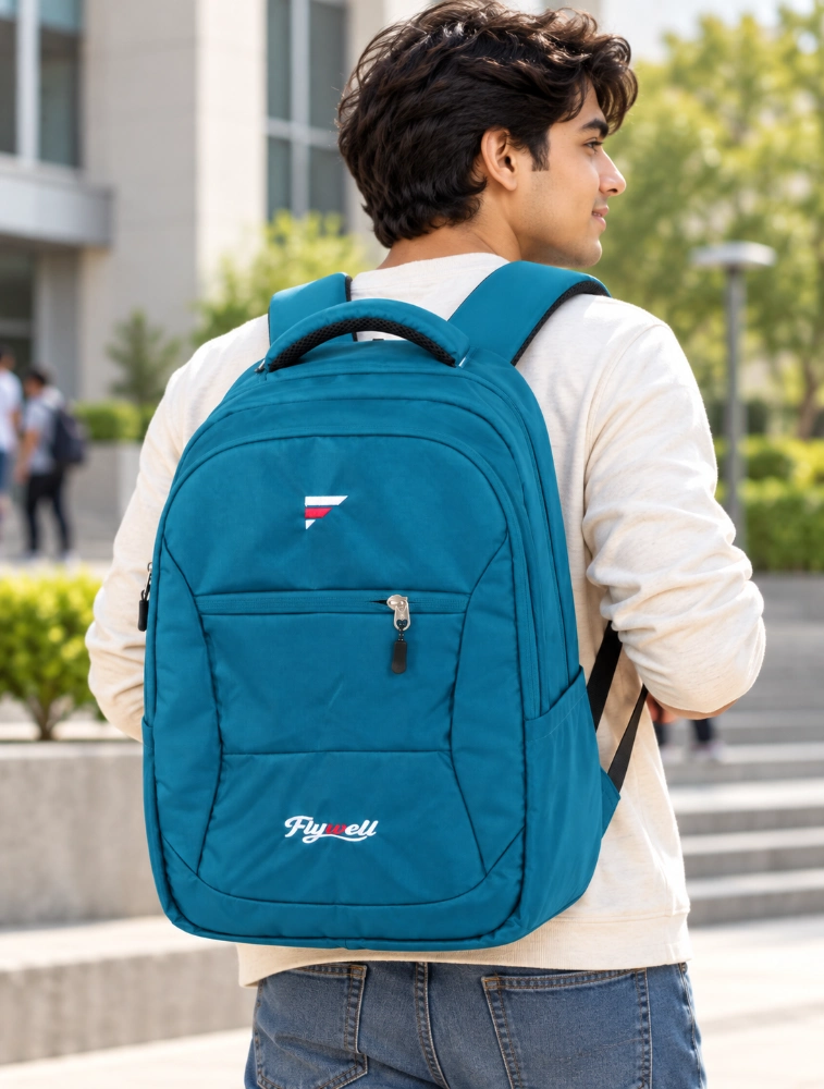 Teal Blue Flywell Premium UrbanTrek ProMulti Compartment Backpack 