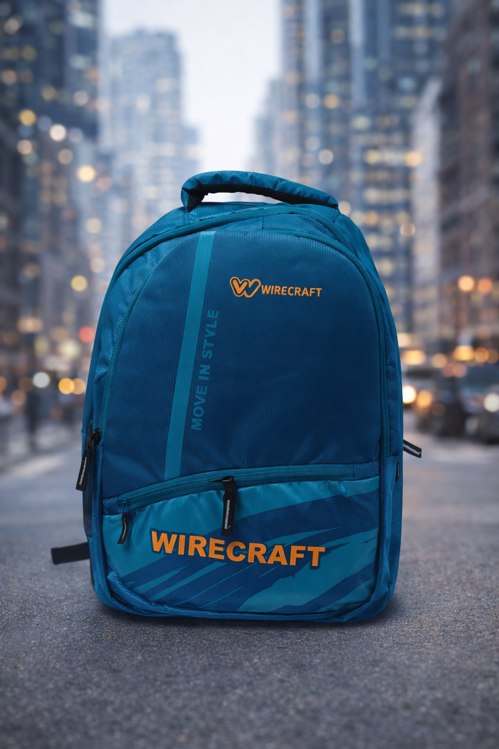 Teal Blue Move In Style Multi Compartment Backpack 