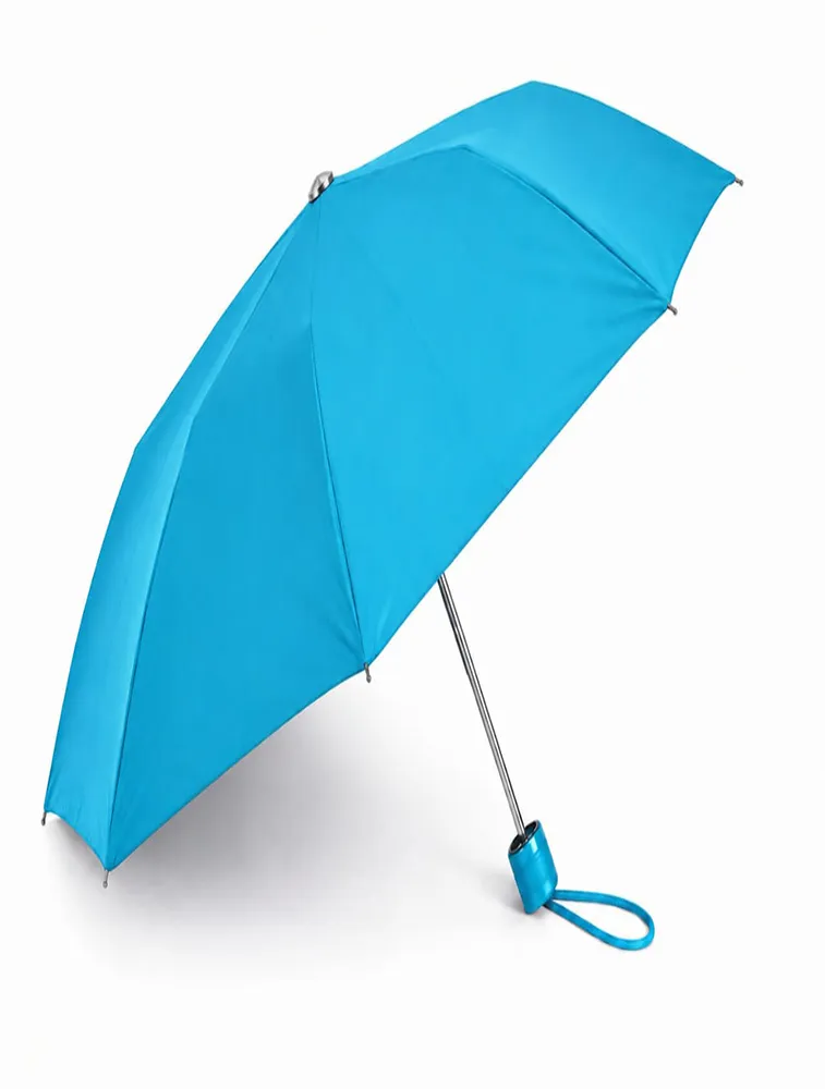 Teal Blue Portable 3 Fold Umbrella
