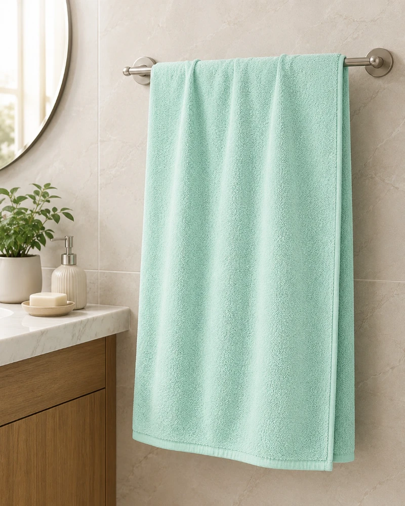 Teal Green Habitude Microfiber Premium Polyster Bath Towel