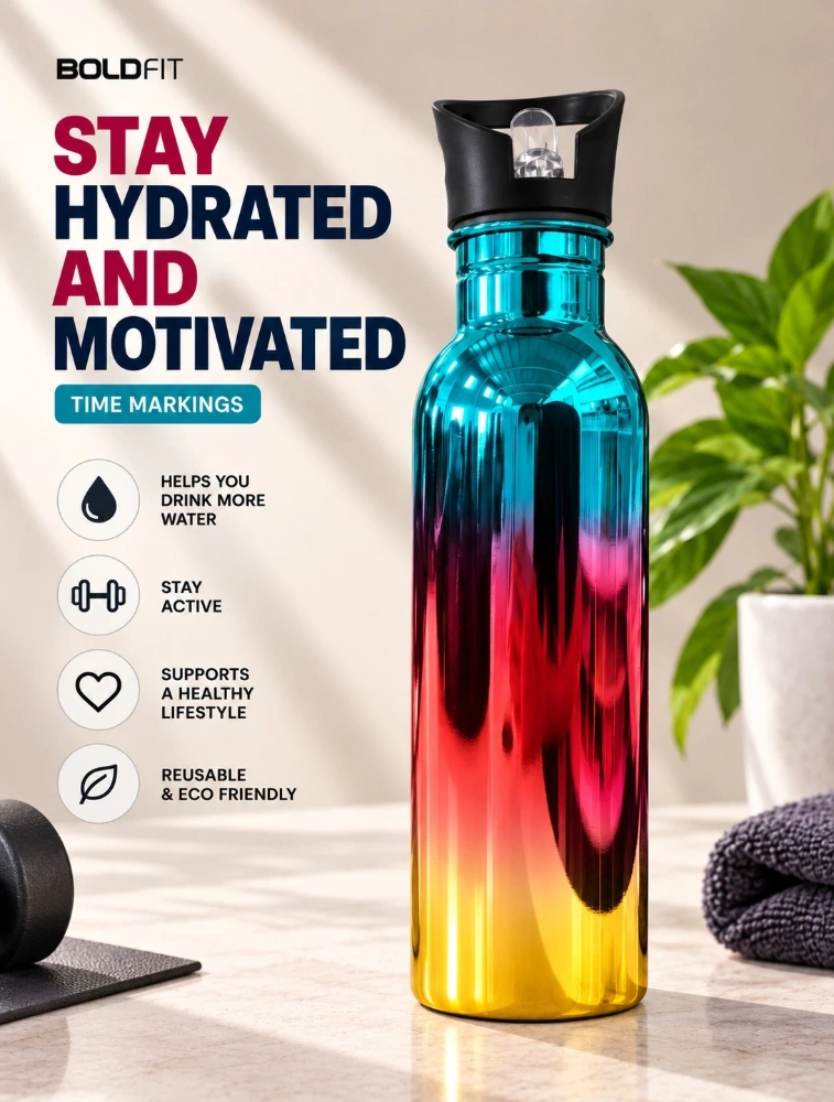 Teal Green Premium Gradient Sports Water Bottle — bulk from ₹282