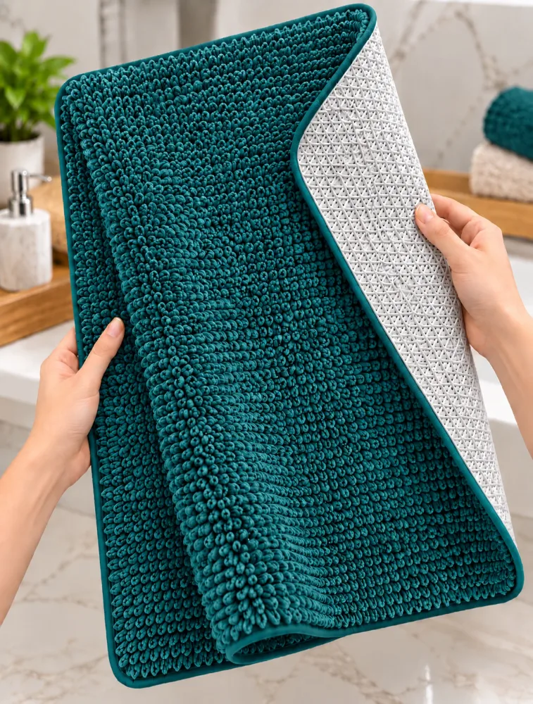 Teal Premium Micro Polyester Bath Mat — bulk from ₹142