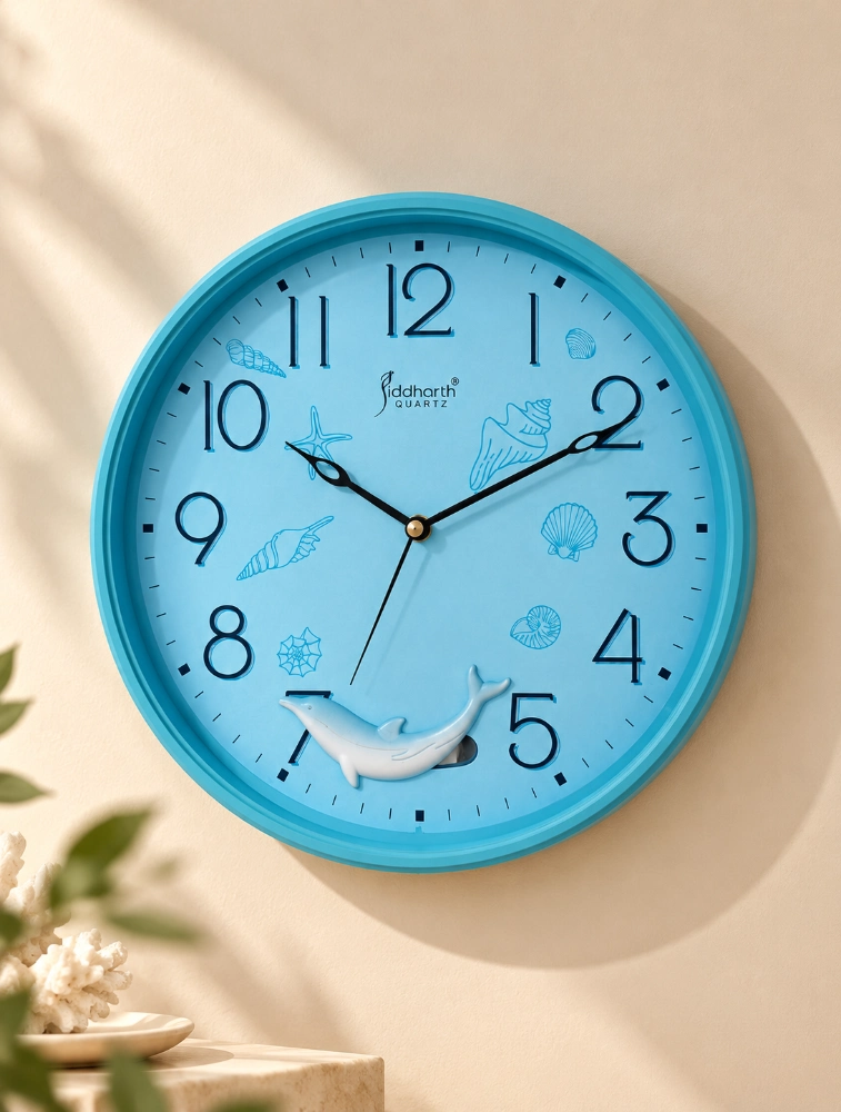 Teal Siddharth Wall Clock For Home 1333