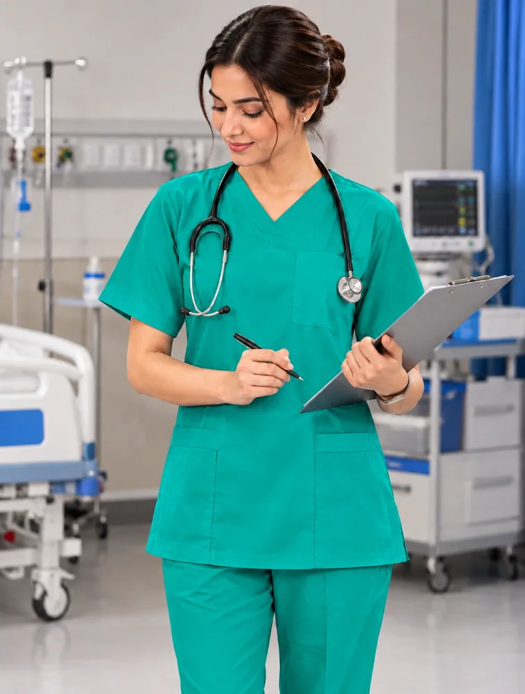 Teal UNIFAB INDIA Unisex Surgeon Scrub Suit